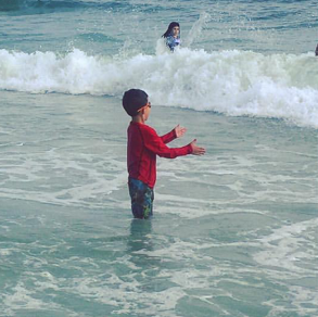 Child in the ocean